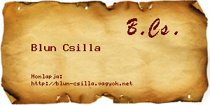 Blun Csilla névjegykártya